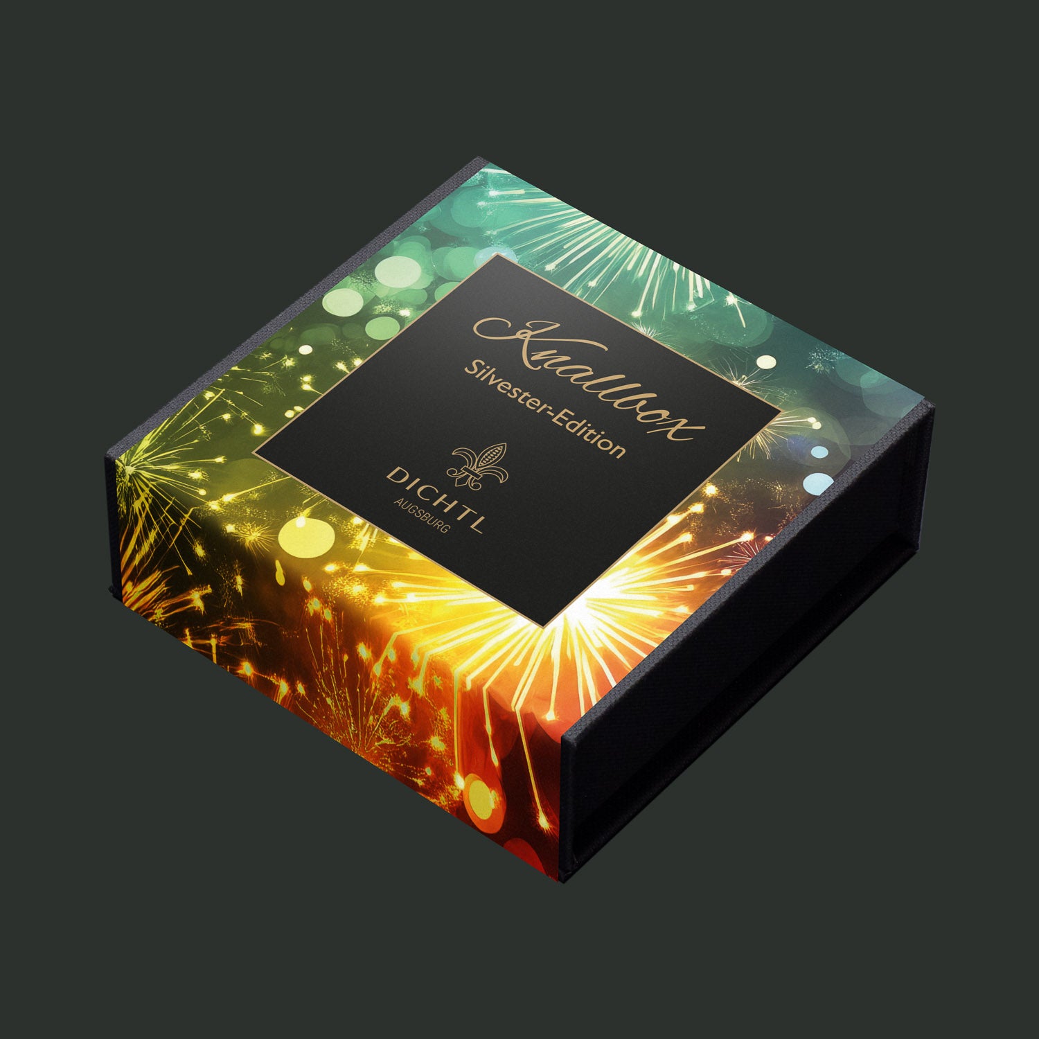 Knallbox mit 16 Schokotäfelchen