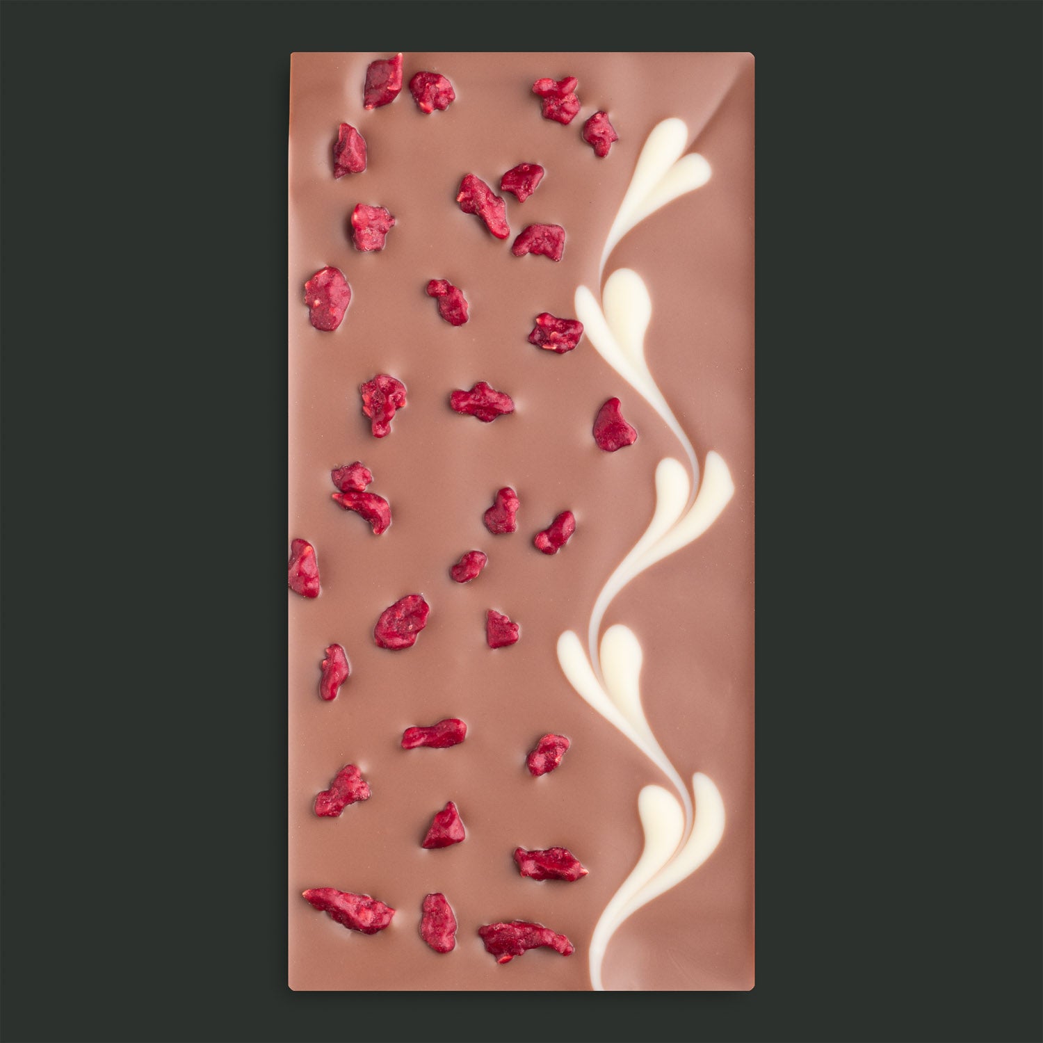 Vollmilch Schokolade mit Himbeeren